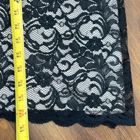 White House Black Market Dress Black Lace Strapless Party Cocktail‎ Size 10 - Picture 11 of 14